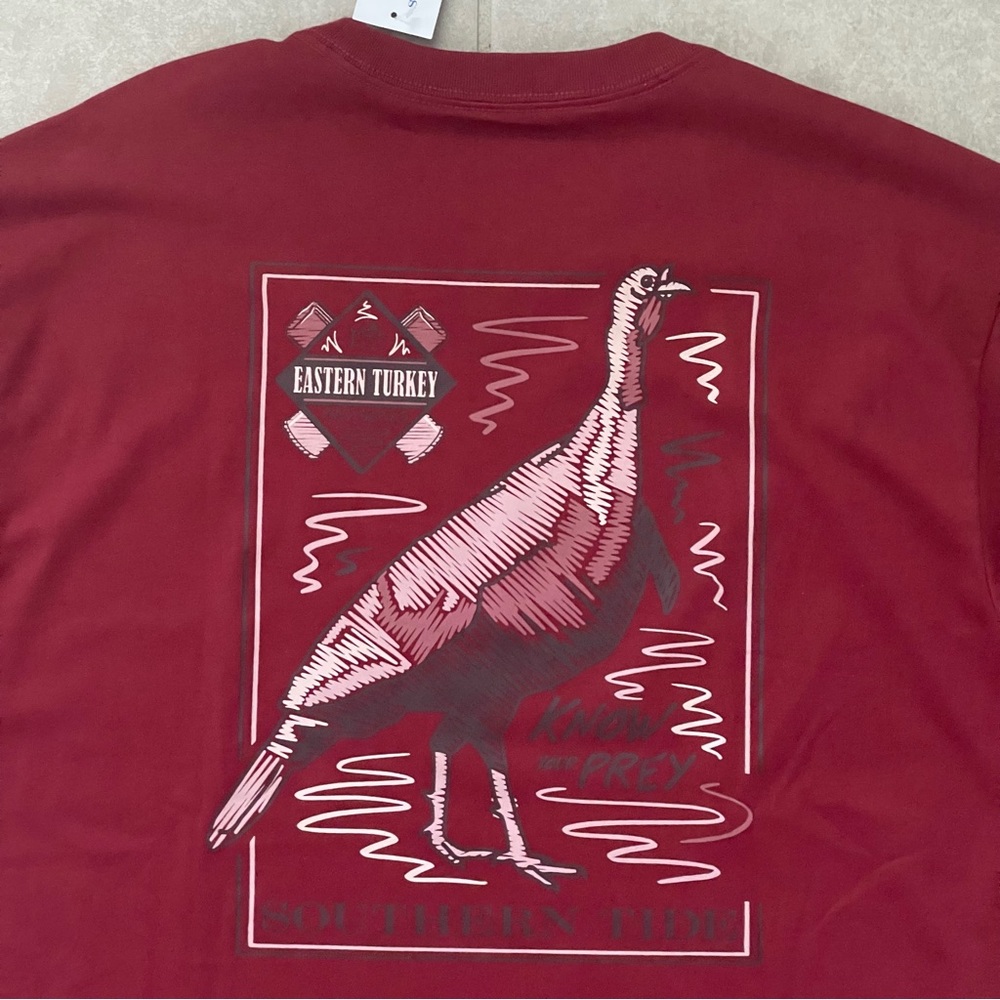 Southern Tide Mens Ls Know Your Prey Eastern Turkey Long Sleeve Tee Sm Large XXL